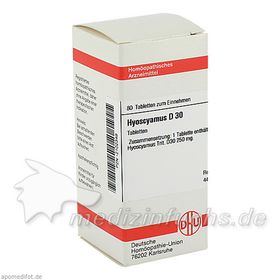 HYOSCYAMUS D30, 80 ST – PZN 2102348 из Германии