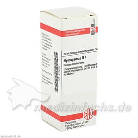 HYOSCYAMUS D 4, 20 ML – PZN 2102383 из Германии