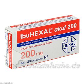 IbuHEXAL akut 200, 20 ST – PZN 2222472 из Германии