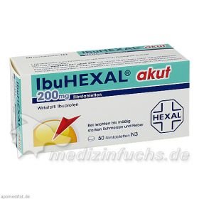 IbuHEXAL akut 200, 50 ST – PZN 2222489 из Германии