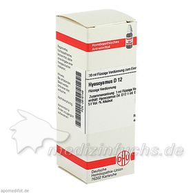 HYOSCYAMUS D12, 20 ML – PZN 2615148 из Германии