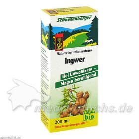 INGWER PFLANZENTRUNK SCHOENENBERGER, 200 ML – PZN 2640525 из Германии