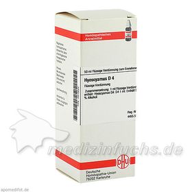 HYOSCYAMUS D 4, 50 ML – PZN 2810022 из Германии