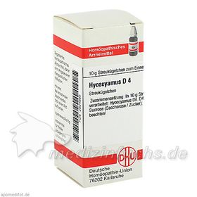 HYOSCYAMUS D 4, 10 G – PZN 2924665 из Германии