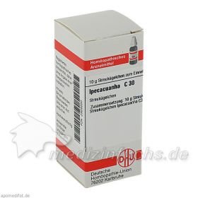 IPECACUANHA C30, 10 G – PZN 2925050 из Германии