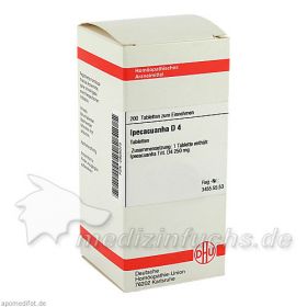 IPECACUANHA D 4, 200 ST – PZN 2925073 из Германии