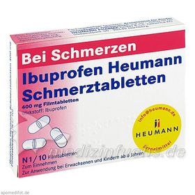 Ibuprofen Heumann Schmerztabletten 400MG FILMTABLE, 10 ST – PZN 40548 из Германии