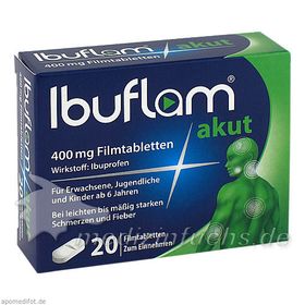 Ibuflam akut 400mg Filmtabletten, 20 ST – PZN 4100218 из Германии