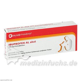 Ibuprofen AL akut 400mg Filmtabletten, 10 ST – PZN 5020869 из Германии