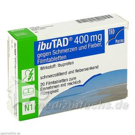 ibuTAD 400mg gegen Schmerzen und Fieber Filmtabl., 20 ST – PZN 6407547 из Германии