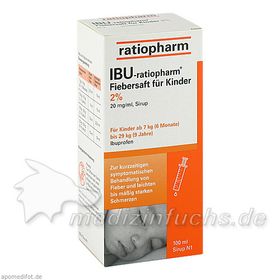 IBU-ratiopharm Fiebersaft für Kinder 20 mg/ml, 100 ML – PZN 696266 из Германии