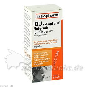 Ibu-ratiopharm Fiebersaft für Kinder 40mg/ml, 100 ML – PZN 696289 из Германии