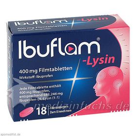 Ibuflam Lysin 400mg Filmtabletten, 18 ST – PZN 7089658 из Германии