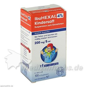 IbuHEXAL 4% Kindersaft Suspension z. Einnehmen, 100 ML – PZN 7222494 из Германии