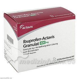 IBUPROFEN Actavis 400 mg Granulat, 50 ST – PZN 7357797 из Германии
