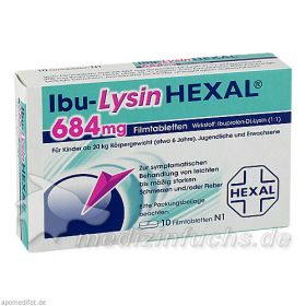 Ibu-LysinHEXAL 684mg Filmtabl., 10 ST – PZN 7532237 из Германии