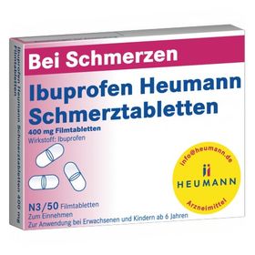 Ibuprofen Heumann Schmerztabletten 400mg Filmtabl., 50 ST – PZN 7728561 из Германии