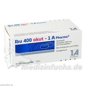 Ibu 400 akut - 1A-Pharma, 30 ST – PZN 7754334 из Германии