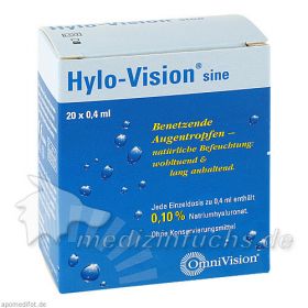 Hylo-Vision sine, 20X0.4 ML – PZN 798297 из Германии