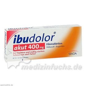 ibudolor akut 400mg Filmtabletten, 10 ST – PZN 9091240 из Германии
