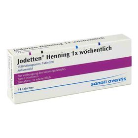 Jodetten Henning 1x wöchentlich 1530 Mikrogramm (14 stk) – PZN 270998 из Германии