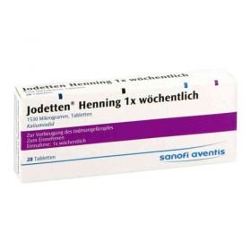 Jodetten Henning 1x wöchentlich 1530 Mikrogramm (28 stk) – PZN 271006 из Германии