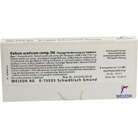 KALIUM ACET COMP D 6, 8X1 ML – PZN 1623364 из Германии