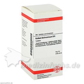 KALIUM BICHROM D 6, 200 ST – PZN 2121452 из Германии