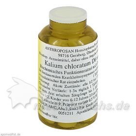 Kalium chloratum D 6 Schüssler Nr.4 handverrieb., 80 ST – PZN 3631994 из Германии