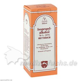 ISOPROPYLALKOHOL 70% HETTERICH, 200 ML – PZN 4769714 из Германии