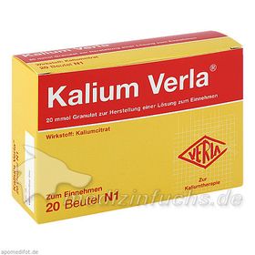 Kalium Verla Granulat, 20 ST – PZN 7712867 из Германии