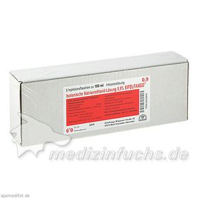 Isotonische Natriumchlorid-Lösung 0.9% EIFELFANGO, 5X100 ML – PZN 8439445 из Германии