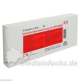 Isotonische Natriumchlorid-Lösung 0.9% EIFELFANGO, 10X10 ML – PZN 874727 из Германии