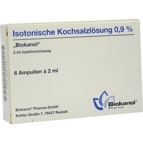 Isotonische Kochsalzlösung 0.9% Biokanol, 6X2 ML – PZN 955555 из Германии