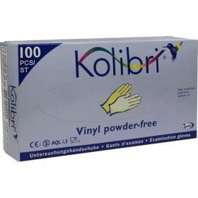Kolibri Untersuchungshandschuh Vinyl ungepudert S, 100 ST – PZN 1414910 из Германии