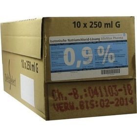 KOCHSALZ 0.9% ISOTON GLAS, 10X250 ML – PZN 2044289 из Германии