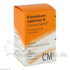 KIESELSAEURETABLETTEN N COSMOCHEMA, 250 ST – PZN 4400185 из Германии