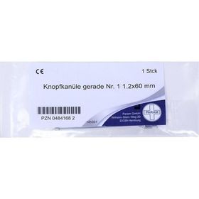 KNOPFKANUELE GERADE NR 1 1.2X60, 1 ST – PZN 4841682 из Германии