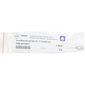 KNOPFKANUELE GERADE NR 3 2.0X80, 1 ST – PZN 4917497 из Германии