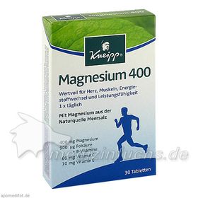 Kneipp Magnesium 400, 30 ST – PZN 4965728 из Германии