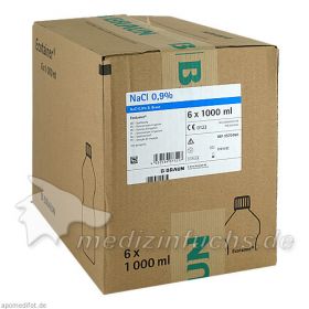 Kochsalzlösung 0.9% B.Braun Spüllösung Ecotainer, 6X1000 ML – PZN 6063042 из Германии