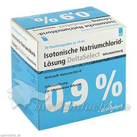 Kochsalzlösung 0.9% Plastik, 20X10 ML – PZN 6340599 из Германии