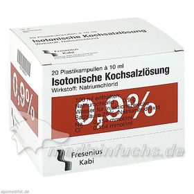 KOCHSALZ 0.9% ISOTON PL, 20X10 ML – PZN 6605514 из Германии
