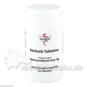 Kochsalz 1000mg Tabletten, 100 ST – PZN 6834278 из Германии