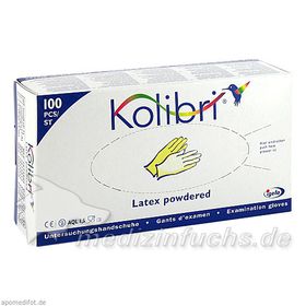 Kolibri Untersuchungshandschuh Latex gepudert M, 100 ST – PZN 701702 из Германии