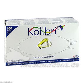 Kolibri Untersuchungshandschuh Latex gepudert L, 100 ST – PZN 701719 из Германии