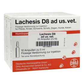 Lachesis D 8 ad usus  veterinär  Ampullen (2X10X5 ml) – PZN 498810 из Германии