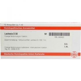 Lachesis D 30 Ampullen (10X1 ml) – PZN 2824320 из Германии