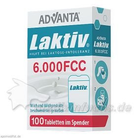 LAKTIV ADVANTA Laktasetabletten 6000 FCC 7g, 100 ST – PZN 11282059 из Германии