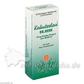 Kräuterlax DR.HENK 15mg Kräuter-Drag. z. Abführen, 30 ST – PZN 2115523 из Германии